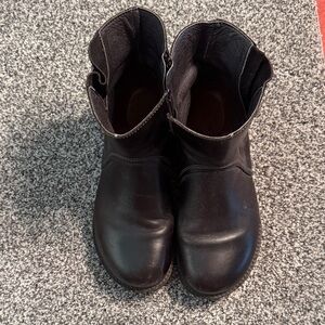 Birkenstock Black Leather Ankle Boots